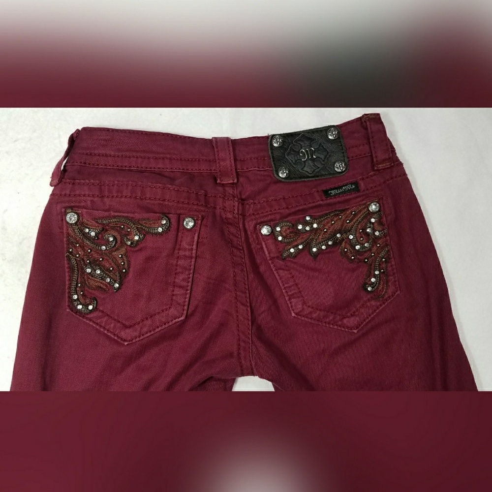 Miss Me Jeans Skinny Burgundy 24